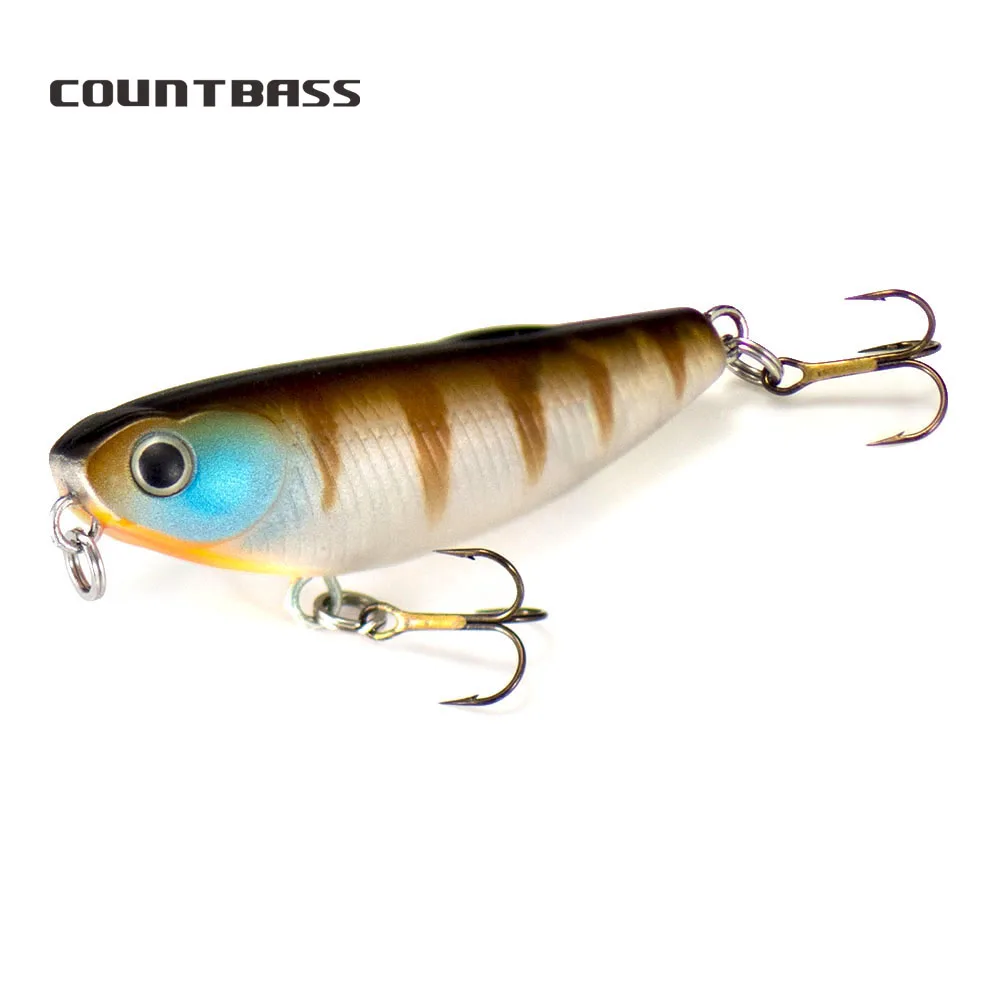 

Countbass Surface Pencil Fishing Lure 52mm 5.5g Topwater Stick Bait Bass Leurre Peche Hard Lure Armed with VMC 9649 Hooks BZ