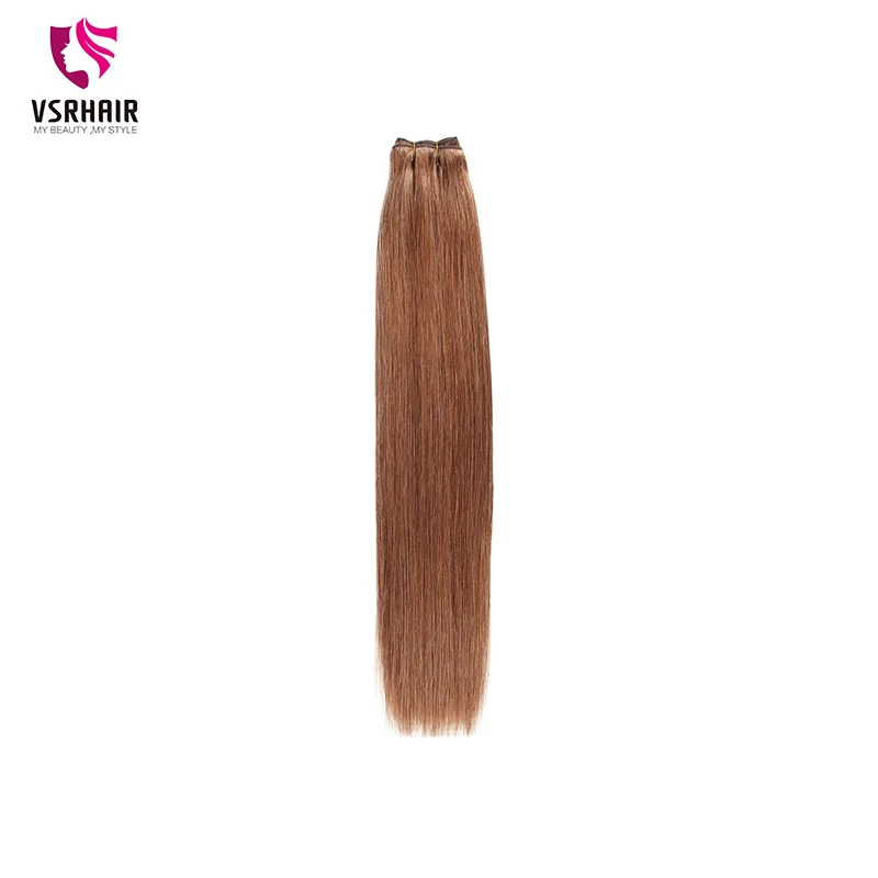 VSR-extensiones de cabello humano de doble trama, pelo liso de Calidad Europea, 100g, máquina Remy