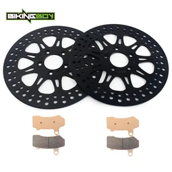 Front Rear Brake Discs Rotors Pads FLHR Road King 08-16 FLHRC 08-20 FLHT Electra Glide 08-10 21 22 FLHTC FLHTCU 08-12 FLHTK 11