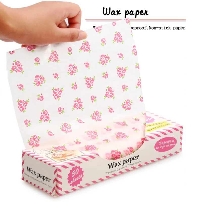 Food Grade Wax Paper, Wrappers Wrappers, Wrapping Paper for Bread, Candy, Cake, Burger, Oilpaper Baking Tools, 50Pcs Lot