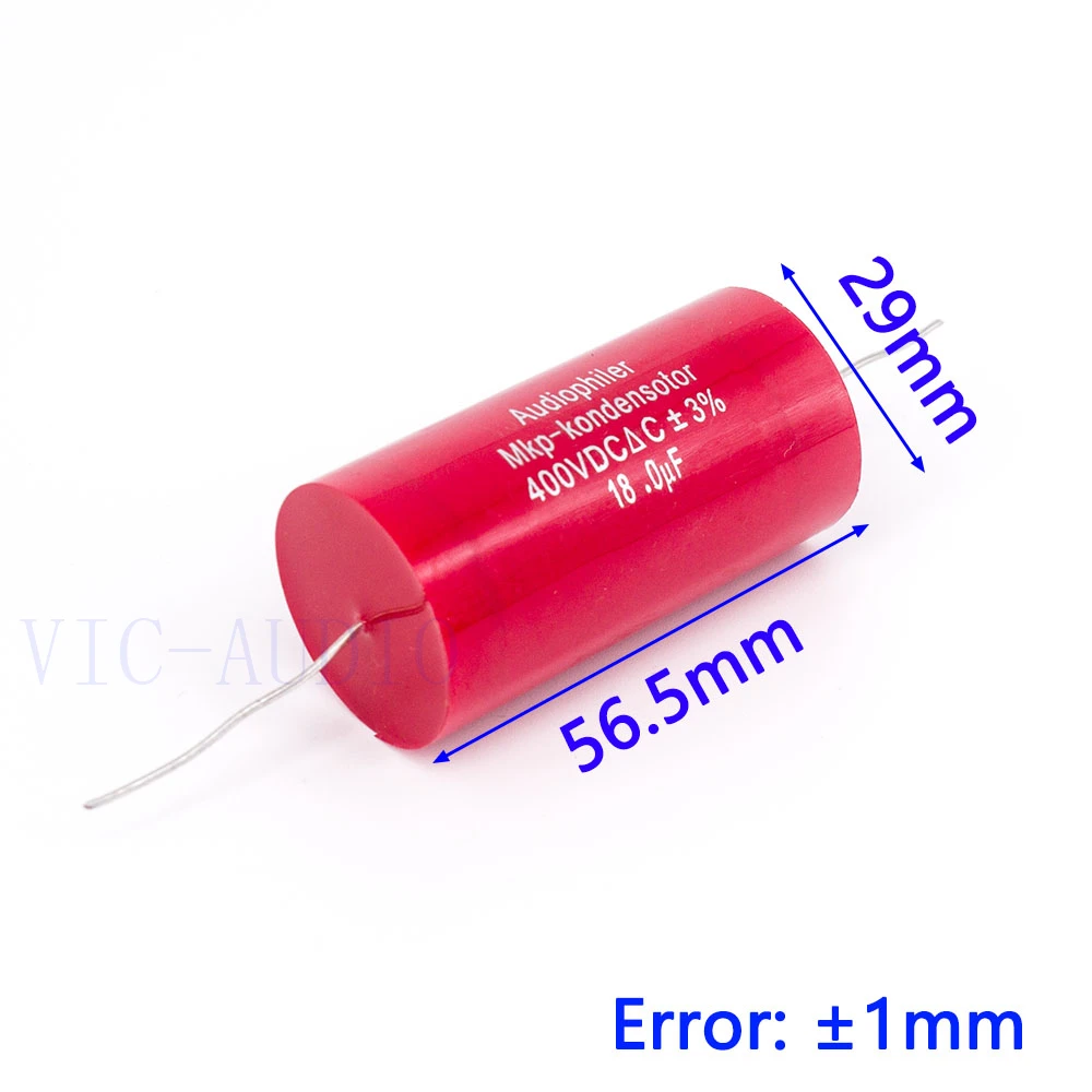 1PC Audiophiler Mkp Capacitor 18uf 400V DC HIFI Fever Electrodeless Capacitor Audio Capacitor Coupling Frequency Dividing 18uf