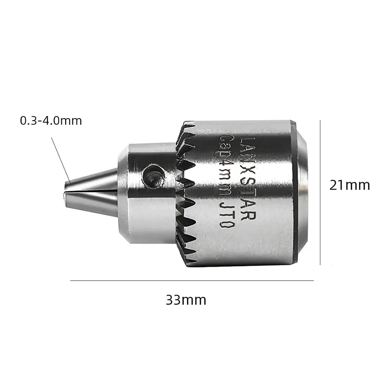 Drill Chucks Clamping 0.3-4mm Jt0 Taper Mounted Drill Chuck With Chuck Key 3.17mm Brass Mini Electric Motor Shaft