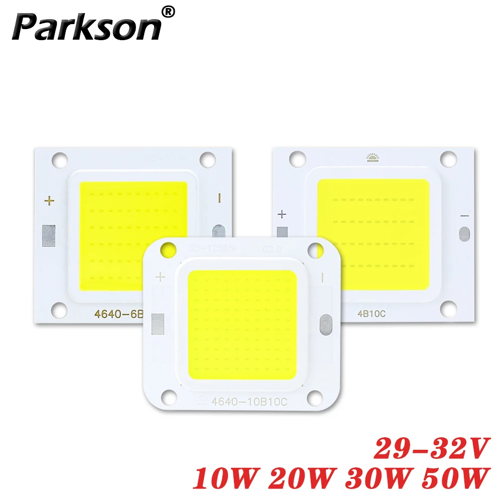 COB LED Chip 50W 30W 20W 10W 29-34V Modules LED Lamp COB CHIP Square Matrix For Spotlight Flood Light DIY Outdoor Garden