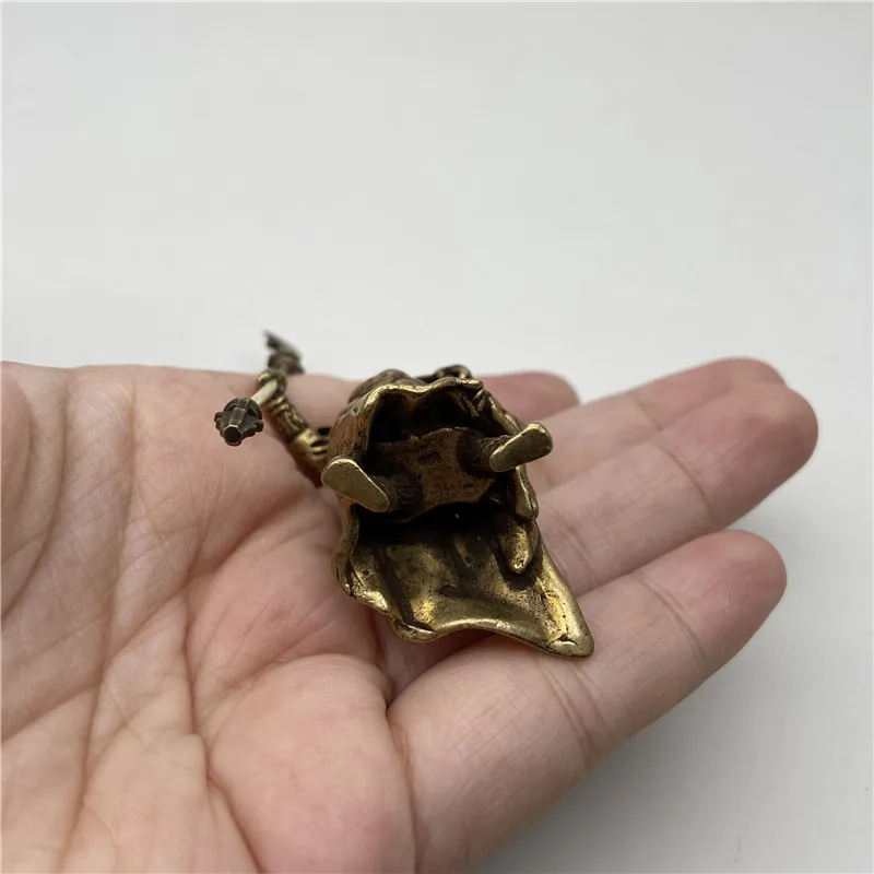 Copper Chinese Feng Shui Guan Gong Statue God of War Antique Sculpture Home Decoration Feng Shui Ornament Desk Decor Craft
