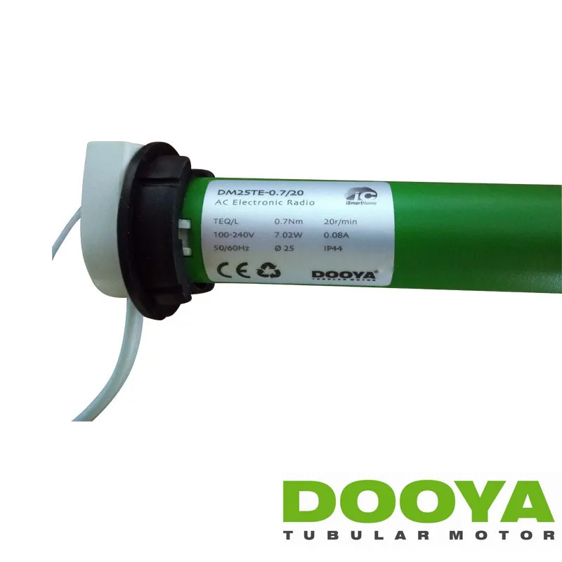 DOOYA-Tubular Motor with Install Brackets, Suitable for Roller Blind Zebra Blinds, Original DM25TE, 38mm Tube, 100-240V