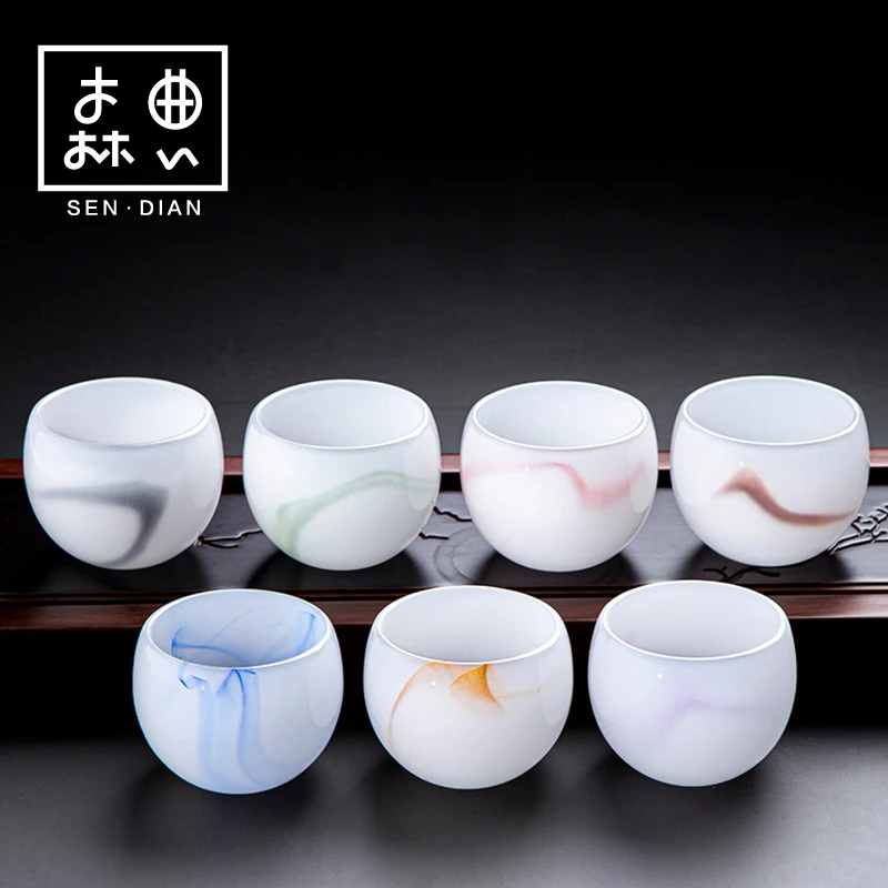 |Master Cup glass tea cup Kung Fu small single glass tea cup single Japanese tea set tea cup tea bowl