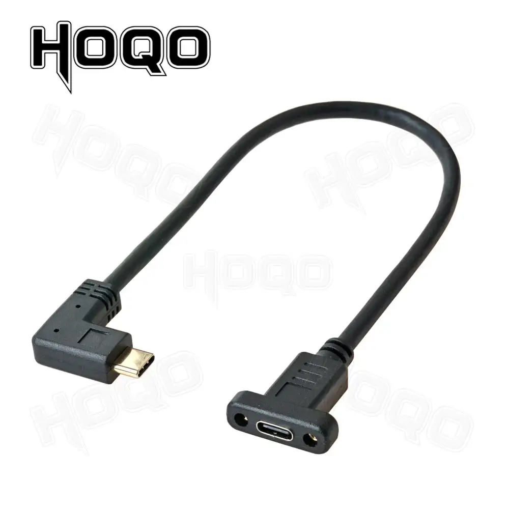 USB Type C Extension Cable USB 3.1 Data Video Cable USB-C Male to Female Extender Cord Connector with Screw Panel Mount Shielded