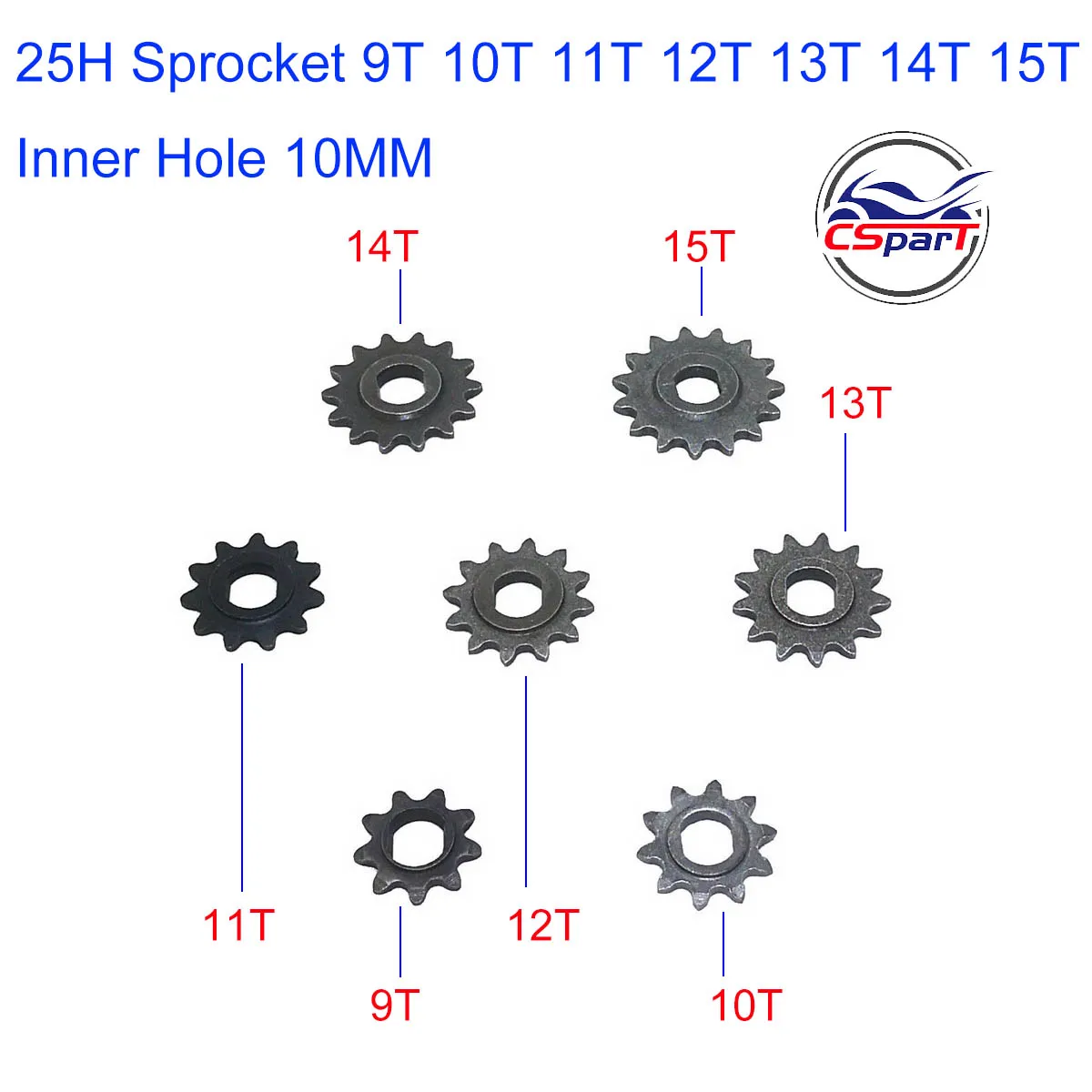 

9 10 11 12 13 14 15 Tooth 9T 10T 11T 12T 13T 14T 15T 25H Oval 10MM Razor EVO IZIP Gear Sprocket 500W 800W 1000W Scooter Motor