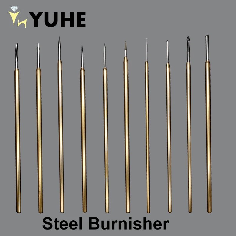 YuHe Jewelry Polishing Diamond Tool Accessory Steel Burnisher for Gold Silver Platinum Jewelry Making Repair Tool for Jeweler