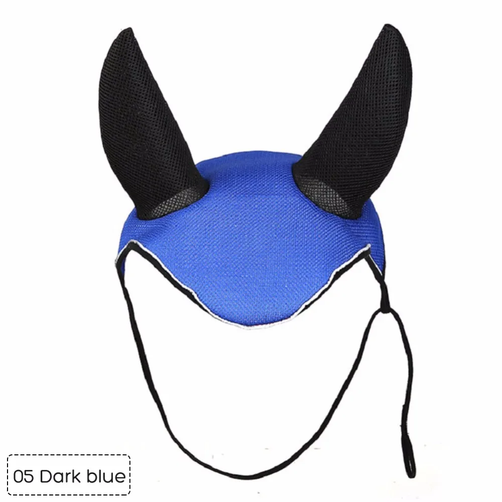 Cura del cavallo equitazione traspirante mesh copertura dell'orecchio del cavallo attrezzatura per cavalli equestri maschera da mosca cofano netto maschere per le orecchie protezione