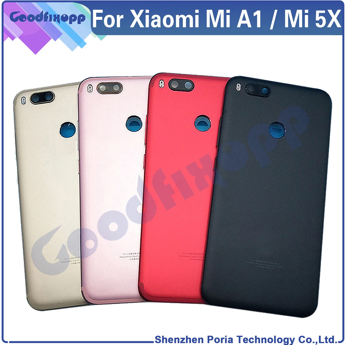 AAA For Xiaomi Mi 5C 5S 5S Plus A1 5X MDG2 MDI2 Housing Shell Cover Battery Cover Back Case Rear Cover For Xiaomi Mi5C Mi5S Mi5X