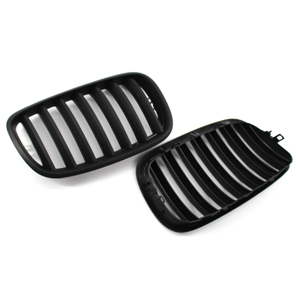 マットブラックフロントグリルスポーティなスタイルの交換用フードグリル BMW E70 E71 X5 X6 2007 2008 2009 2010 2011 2012 2013 2014