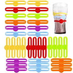 Wine Labels Glasses Drinking Tag Set Food Grade Silicone Mark Long Strips Goblet Tag Glass Markers For Bar Party