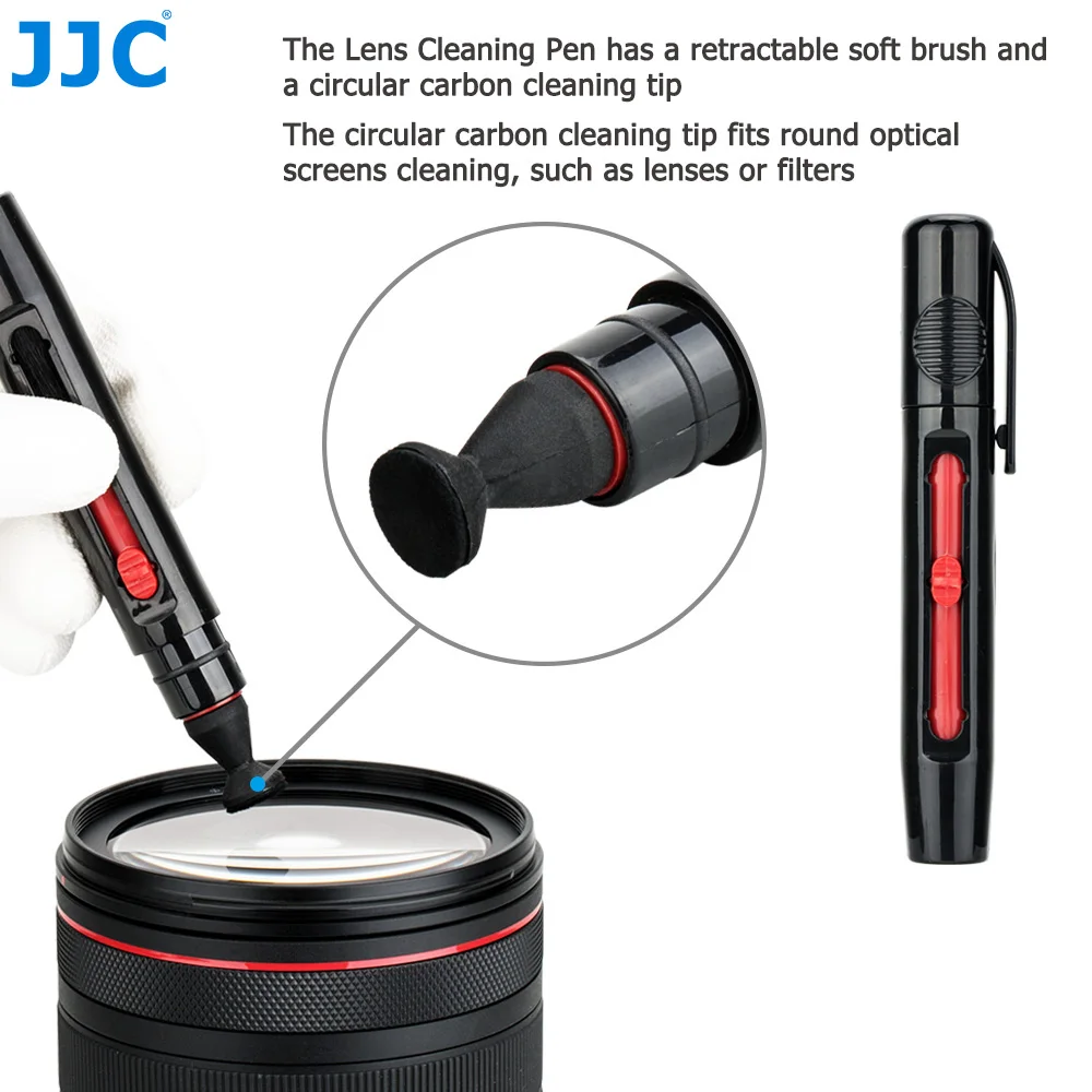 JJC Camera Cleaning Kit Professional DSLR Lens Carbon Tip Cleaning Pen Air Dust Blower Fiber Cloth for Sensor Canon Nikon Sony