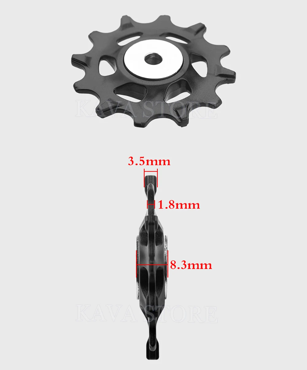 WUZEI Fahrrad Pulley 11T 12T 13T 14T 16T 17T Schaltwerk Pulley Rennrad jockey 7-12 Geschwindigkeit Guide Rad für Shimano SRAM – Detail 18