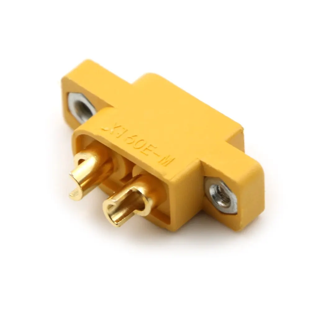 Yellow Mountable XT60E-M  XT60 Male Plug Connector For RC Models Multicopter Fixed Board DIY Spare Part