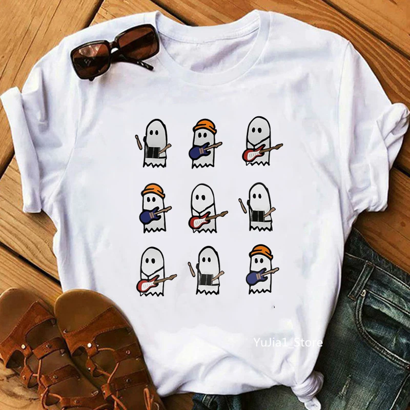 2024 Hot Sale Julie And The Phantoms Graphic Tshirts Women Funny Music Notes T Shirt Femme Harajuku Kawaii Clothes T-Shirt