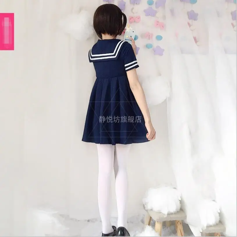 Robe japonaise à manches courtes pour hommes et filles, style marine, costume de marin doux kawaii, robe Lolita pour étudiant