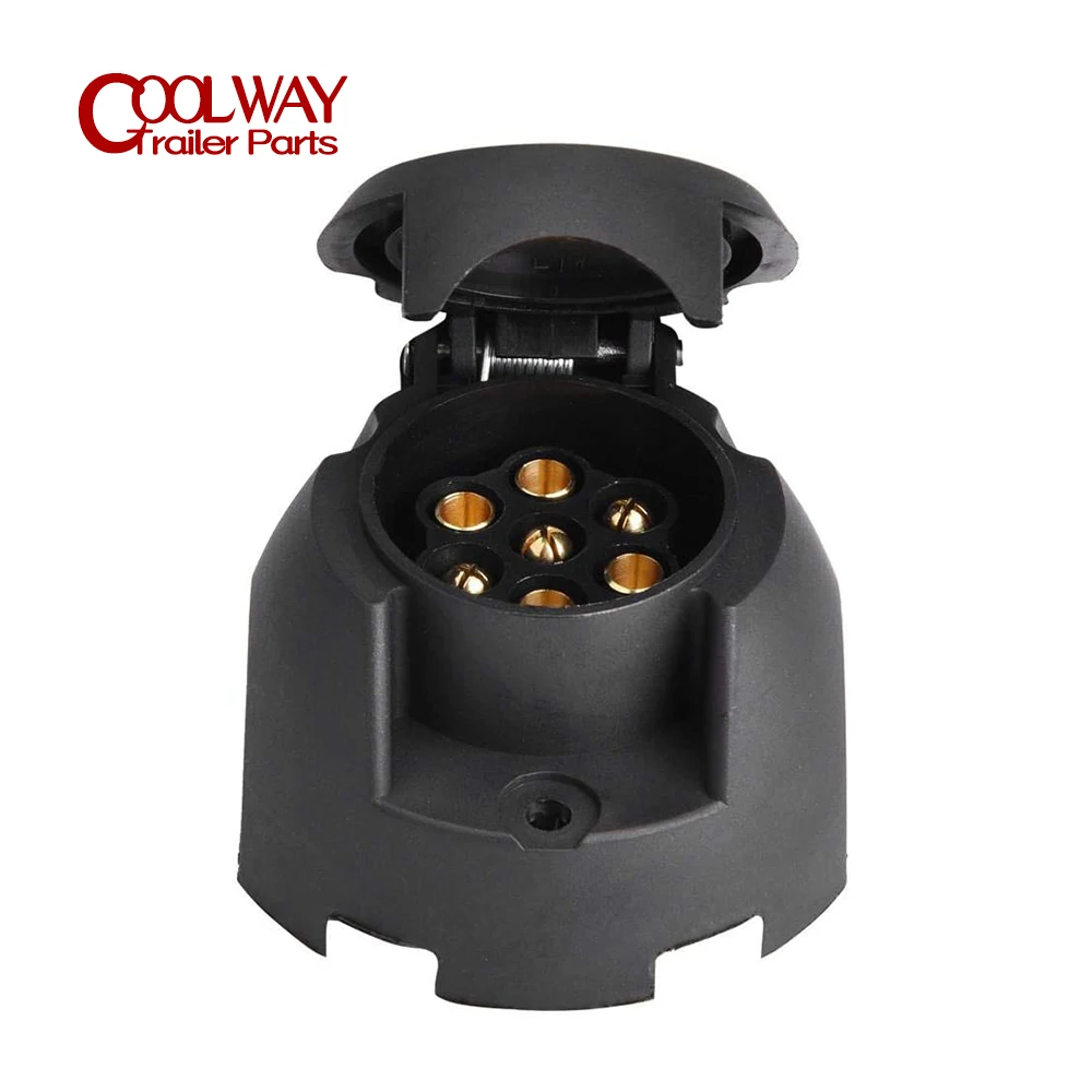 7 Pin 12N Towing Electrics Trailer Connector Plastic Round Socket Female Plug Caravan Auto Truck Towbar RV Parts