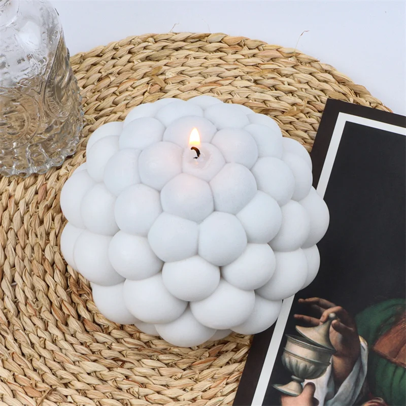 DIY Round Ball Wedding Candle Silicone Mold Aromatherapy Home Decoration Sphere Resin Making Accessories