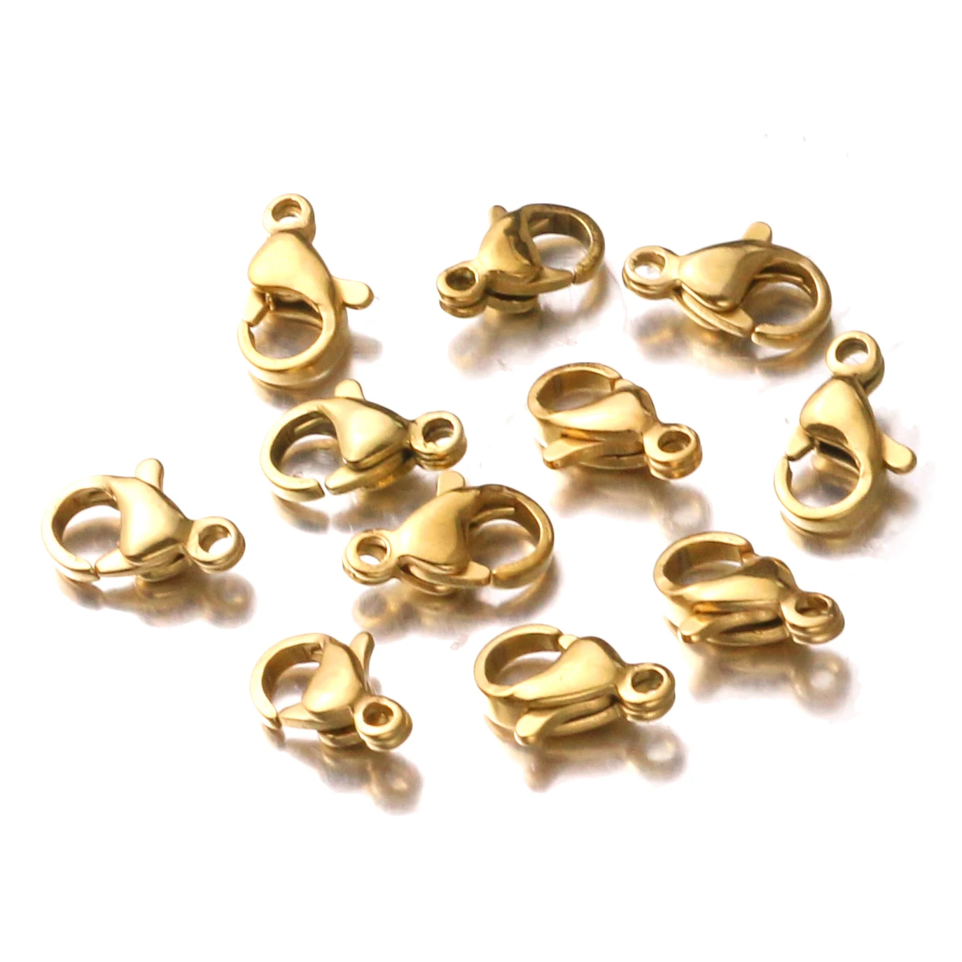 20pcs/lot Stainless Steel Rose Gold Lobster Clasp Hooks for Necklace Bracelet Chain DIY Fashion Jewelry Making Findings Supplies