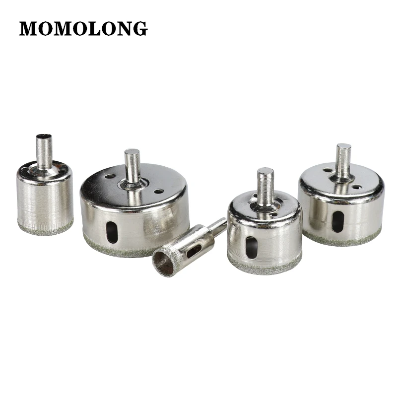 Spedizione gratuita 3-60mm punta diamantata rivestita in diamante per piastrelle in marmo vetro ceramica diamante nucleo punta foro sega trapano