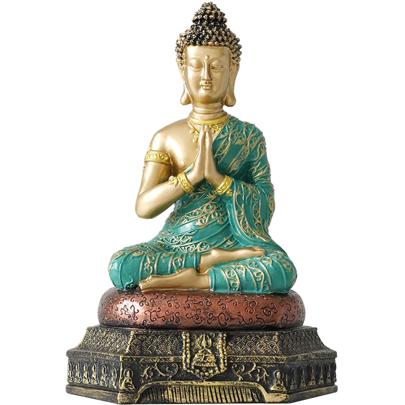 Southeast Asian style Statue of Buddha in the living room of the living room baoping feng shui  Buddha statue of Thailand figure