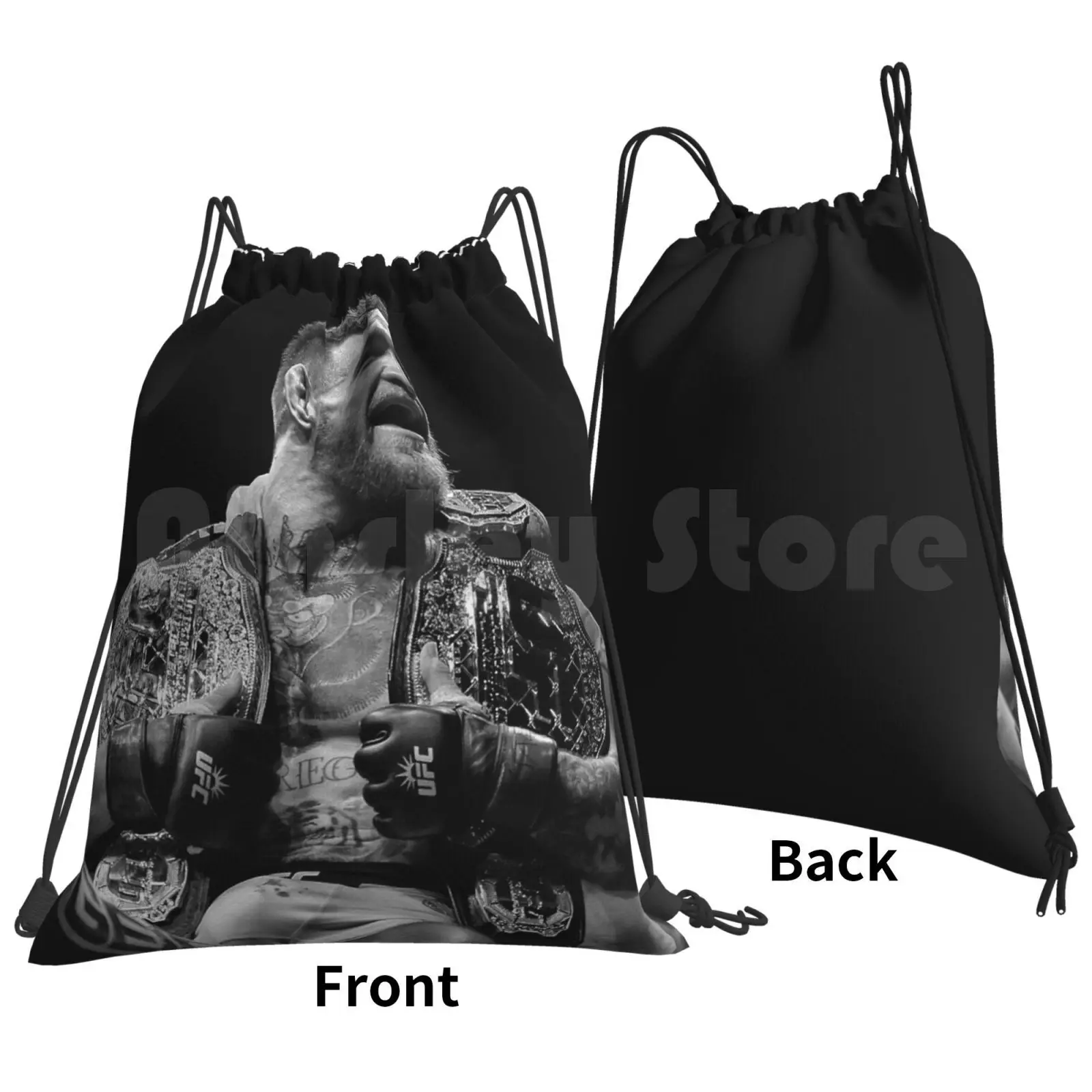 Champ Champ / B&w Version Backpack Drawstring Bags Gym Bag Waterproof Conor Mcgregor Mcgregor Fighter Fight Conor Mc