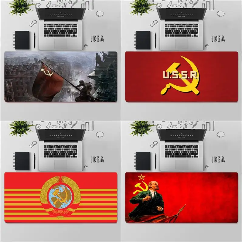 FHNBLJ High Quality Soviet Union USSR Flag Natural Rubber Gaming mousepad Desk Mat Free Shipping Large Mouse Pad Keyboards Mat