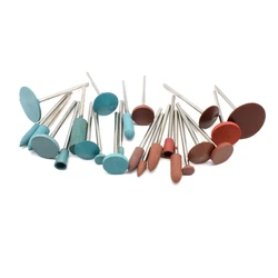 24PCS Silicone Grinding Head 2.35MM Shank Rubber Polishing Wheel for Dremel Rotary Tools
