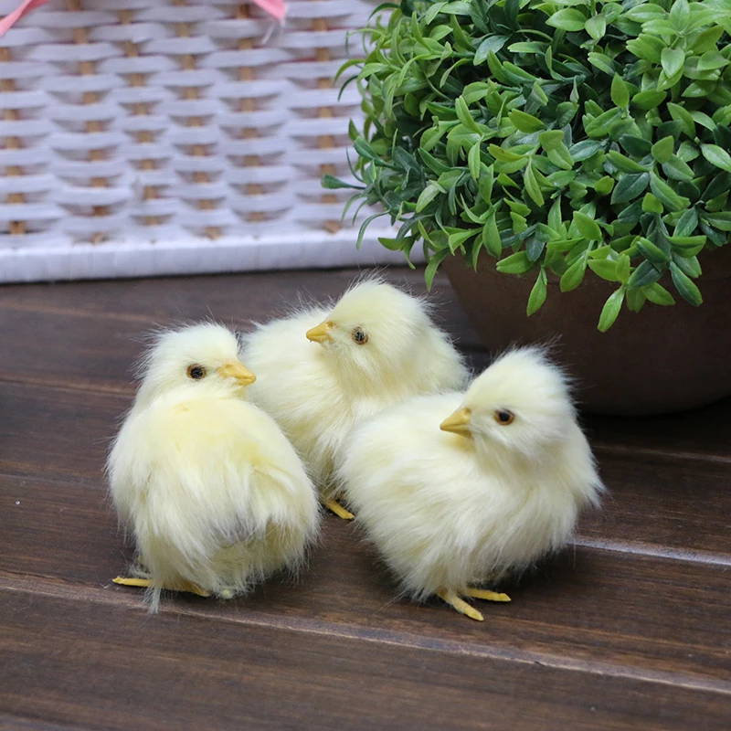 Realistic Cute Plush Chriping Baby Chick Toy Animal Doll Kids Birthday Christmas Easter Gift Decoration Photography Props