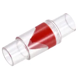 1pcs Non Return Check Valve 25/32 Inch Dia. One Way Inline Hose Connector Plastic Red Clear for Water Tank Pump