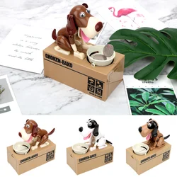 Electronic Piggy Bank Money Box Automated Cartoon Robotic Dog Steal Children's Coin Saving Banks Plastic Kids Gift Home Decor