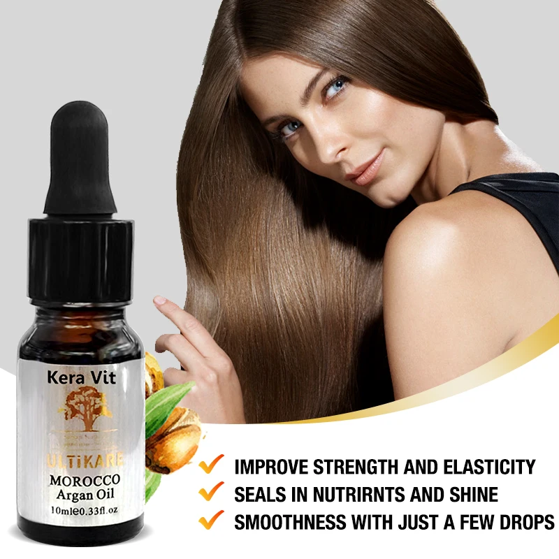 Cheapest Moroccan Argan Oil for Hair Care 2pcs*10ml Hair Oil Treatment for all Hair Types Hair & Scalp Treatment