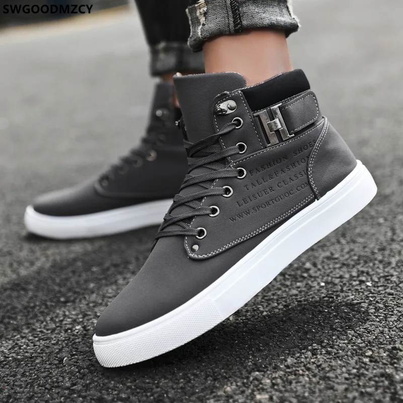 Black Vulcanize Shoes Fashion Sports Shoes for Men 2024 High Top Sneakers Men Shoes Casual кроссовки зимние мужские Zapatillas