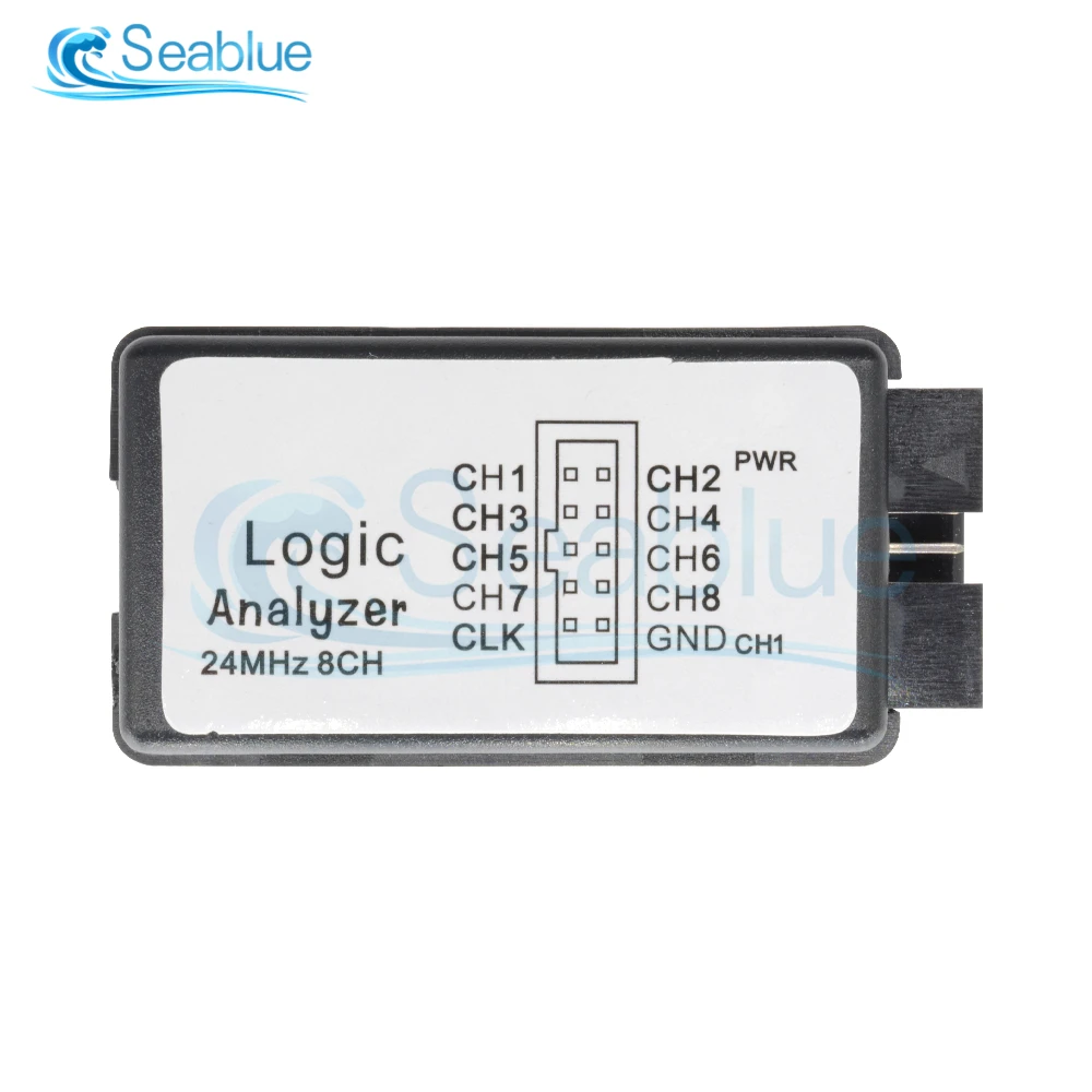 Mini Portable USB Logic Analyzer 24M 8CH Professional Microcontroller ARM FPGA Debug Data Upload Measuring Tool