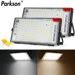 150w 100 luz de inundação led ac 220v 240v ao ar livre conduziu a luz spotlight paisagem iluminação à prova dwaterproof água led refletor lâmpada de rua