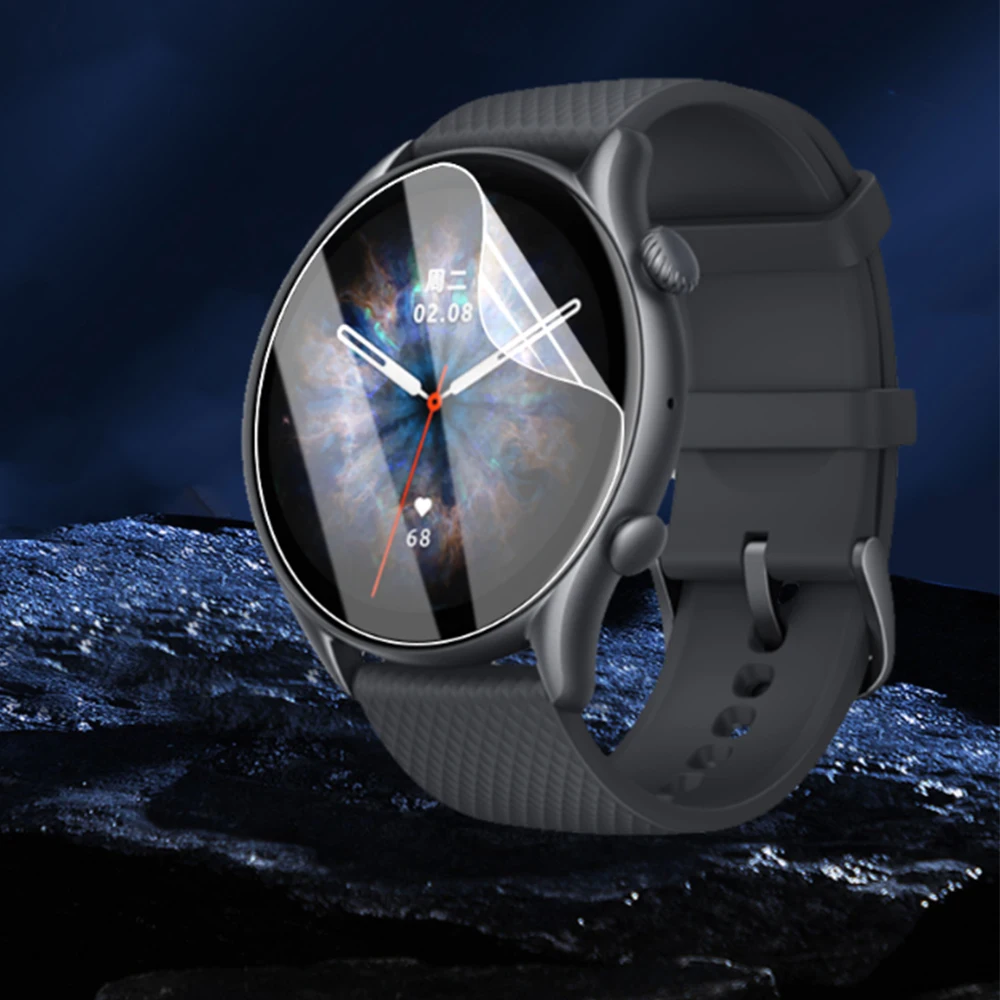 Film Hydrogel souple HD Ultra-fin, 2 pièces, Film de protection complet pour montre intelligente GTR3, accessoires, pas du verre pour Amazfit GTR 3/3 pro