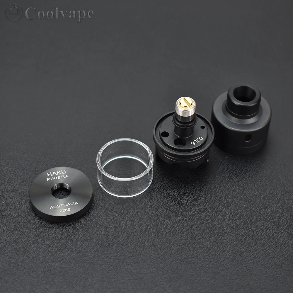 SXK هاكو ريفييرا RDTA e السجائر البخاخة 22 مللي متر 2 مللي 316ss لفائف واحدة مع Squonk المغذي من الأسفل دبوس vs Dvarw mtl fl rta