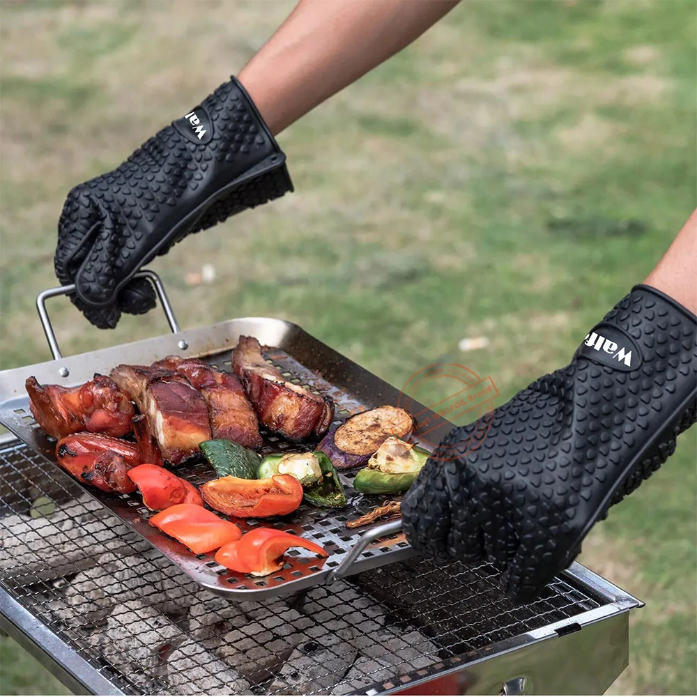 WALFOS1 Piece Of Multifunctional Kitchen Silicone Oven Heat-resistant Gloves Barbecue Gloves Non-slip Gloves Kitchen Gadgets