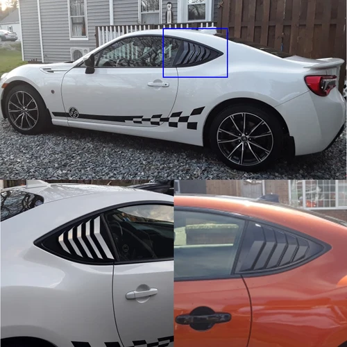 Panel de alerón de ventana trasera para Scion FRS, Subaru BRZ, Toyota 86 GT86 2013-2020, pegatinas ABS, 2 unidades por juego