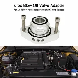 SPCEDDY 터보 블로우 오프 밸브 어댑터 1.4 TSi VW Audi Seat Skoda Golf MK5 MK6 Scirocco 덤프 밸브 부품 실버