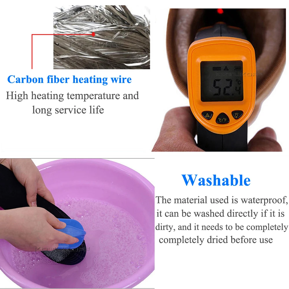USB Electric Heated Insoles Women Men Heated Shoe Insoles Winter Outdoor Sport Feet Warming Insoles Foot Warming Pad Feet Warmer