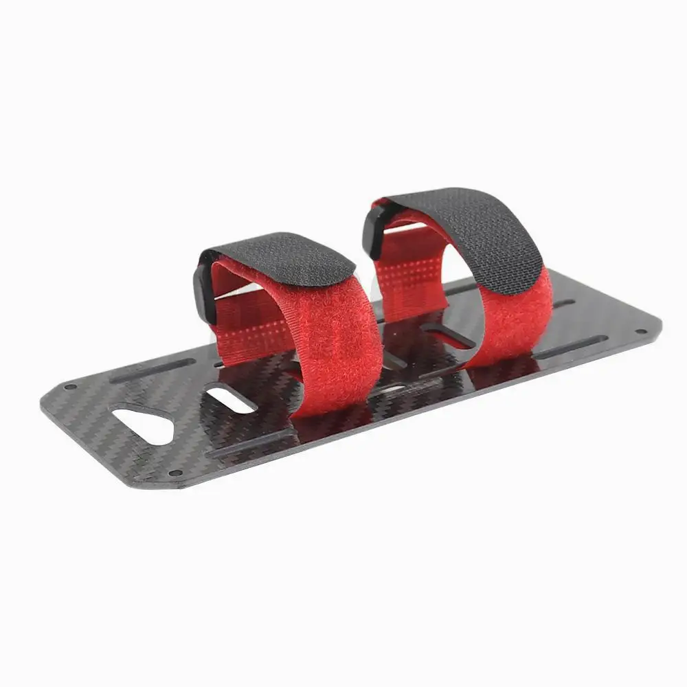 Лоток для батареи из углеродного волокна с ремнями для 1/10 RC Crawler Cheater Rigs Шасси LCG Нижний центр гравитационных рельсов Обновление деталей