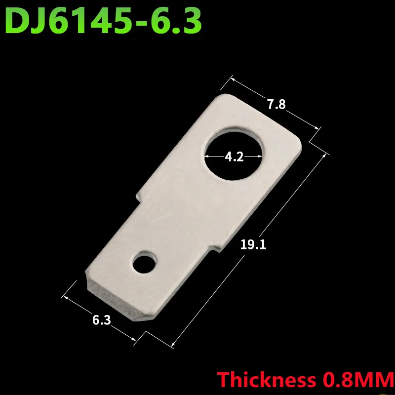 

50/100pcs Ground Lug Male Speaker terminal 6.3 Screw Hole 4.2MM Thickness 0.8MM Connector Plug Spring