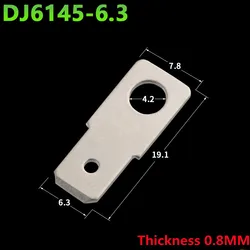 50/100pcs Ground Lug Male Speaker terminal 6.3 Screw Hole 4.2MM Thickness 0.8MM Connector Plug Spring