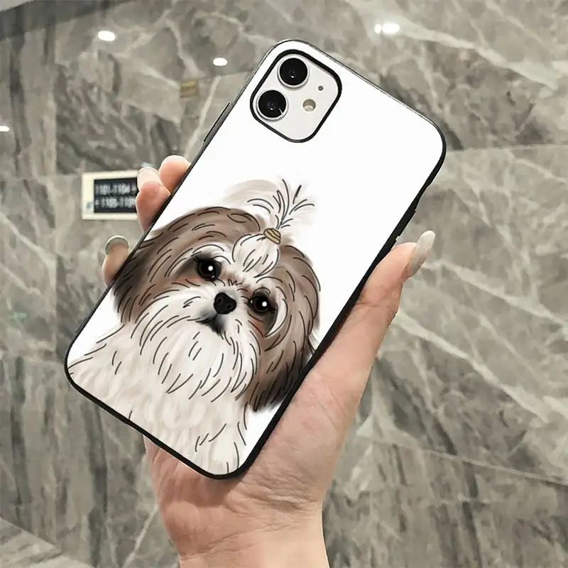 MaiYaCa Cartoon Shih Tzu Dog Phone Case for iphone 13 11 12 pro XS MAX 8 7 6 6S Plus X 5S SE 2020 XR cover