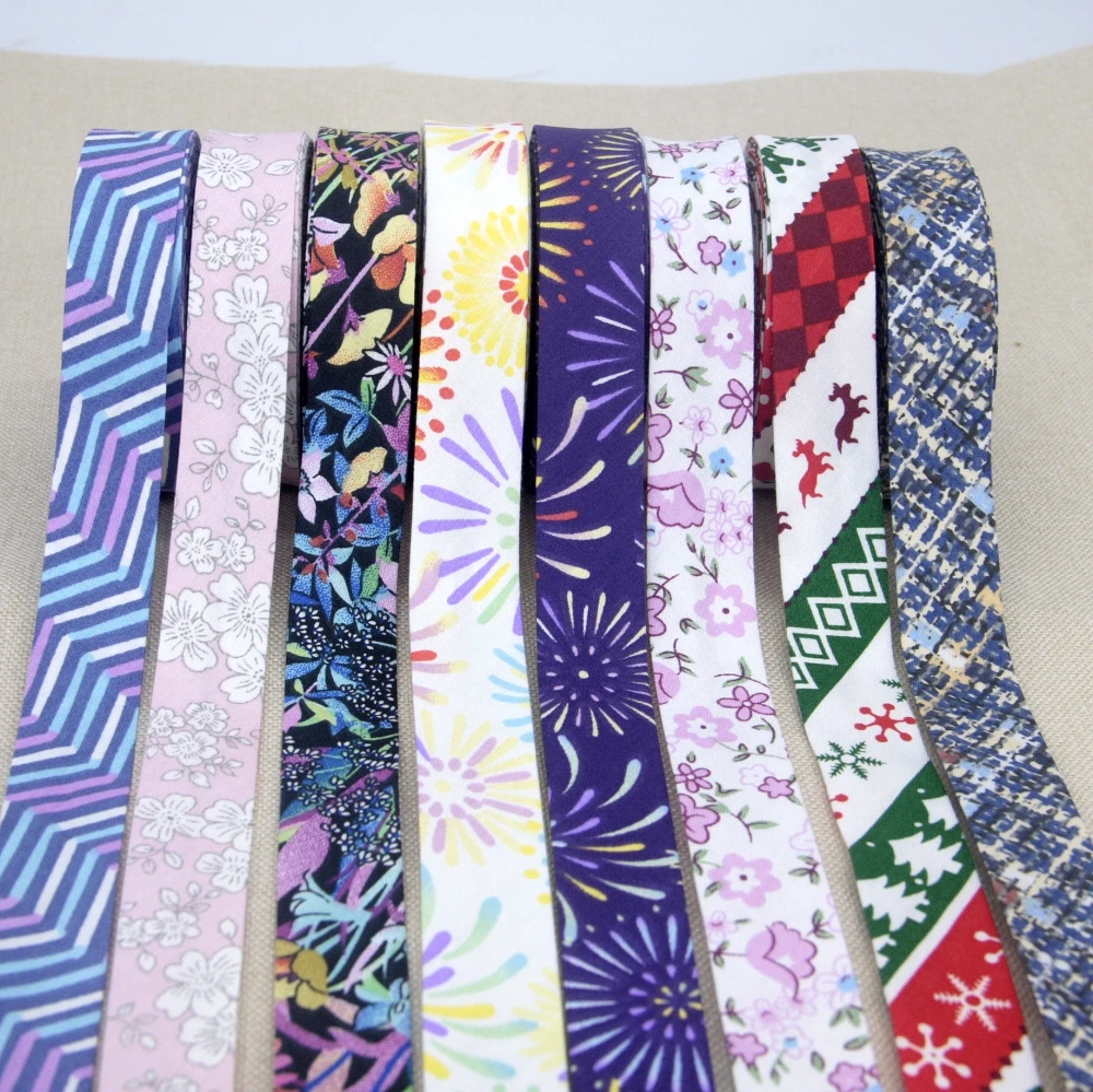 Printed Cotton Bias Tape, Folded, Folded, for Garment, Table Cloth, Quilt Craft, Sewing, DIY, 20mm, 5 Meters/Lot, New Arrival