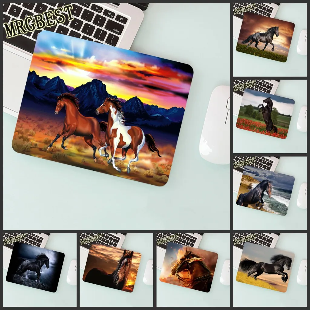 

MRGBEST Prairie Horse Mouse Pad Animal 22x18MM Gaming Mousepad PC Computer Office Accessories Mouse Mat Desktops Desk Gadgets