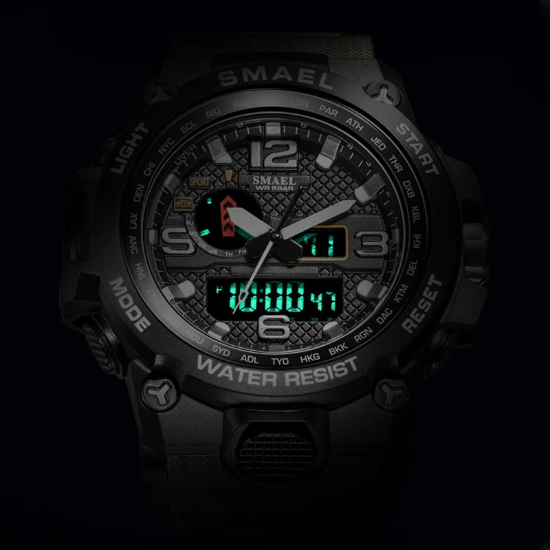 SMAEL Brand Watch For Men, 1545D Man Camouflage Military Sport Watches, Shock Resistant Alarm Clock reloj hombre